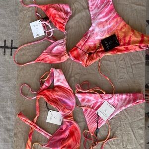 Skatie Pink and Orange Bikini Set